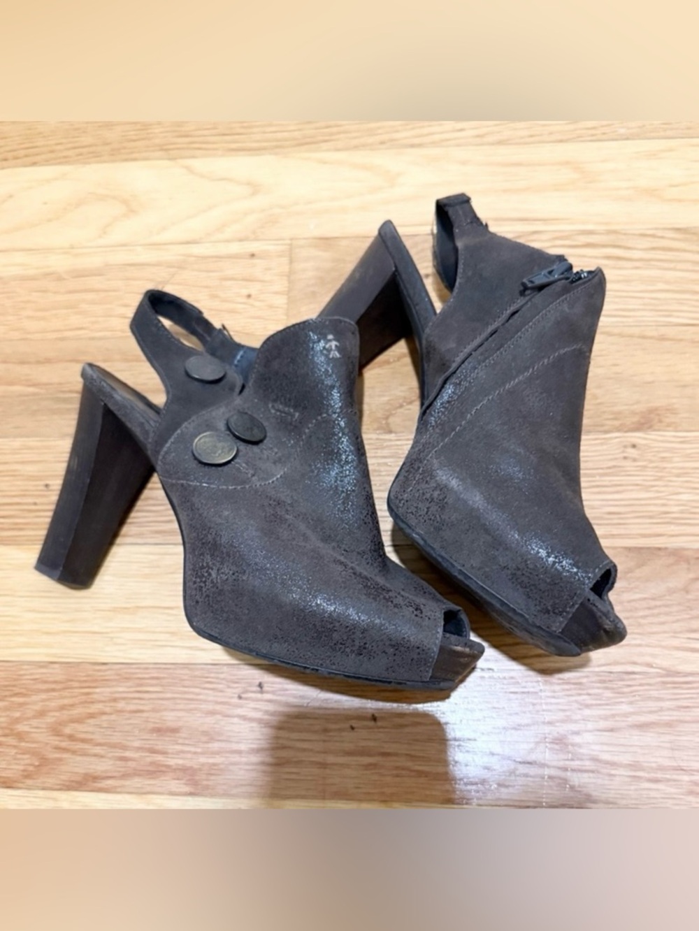 Henry Beguelin Platform Open-Toe Sling-Back Heels